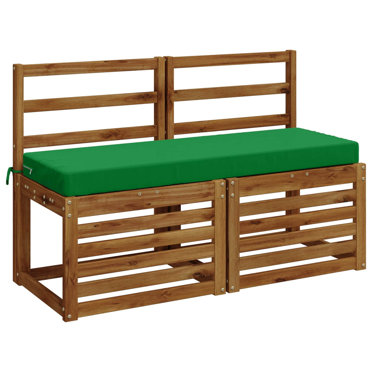 2-Piece Bench Cushions SOEST 2 pcs 100% Polyester Green