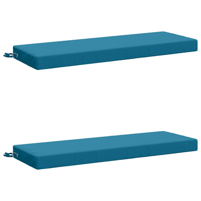 2-Piece Bench Cushions SOEST 2 pcs 100% Polyester Light Blue