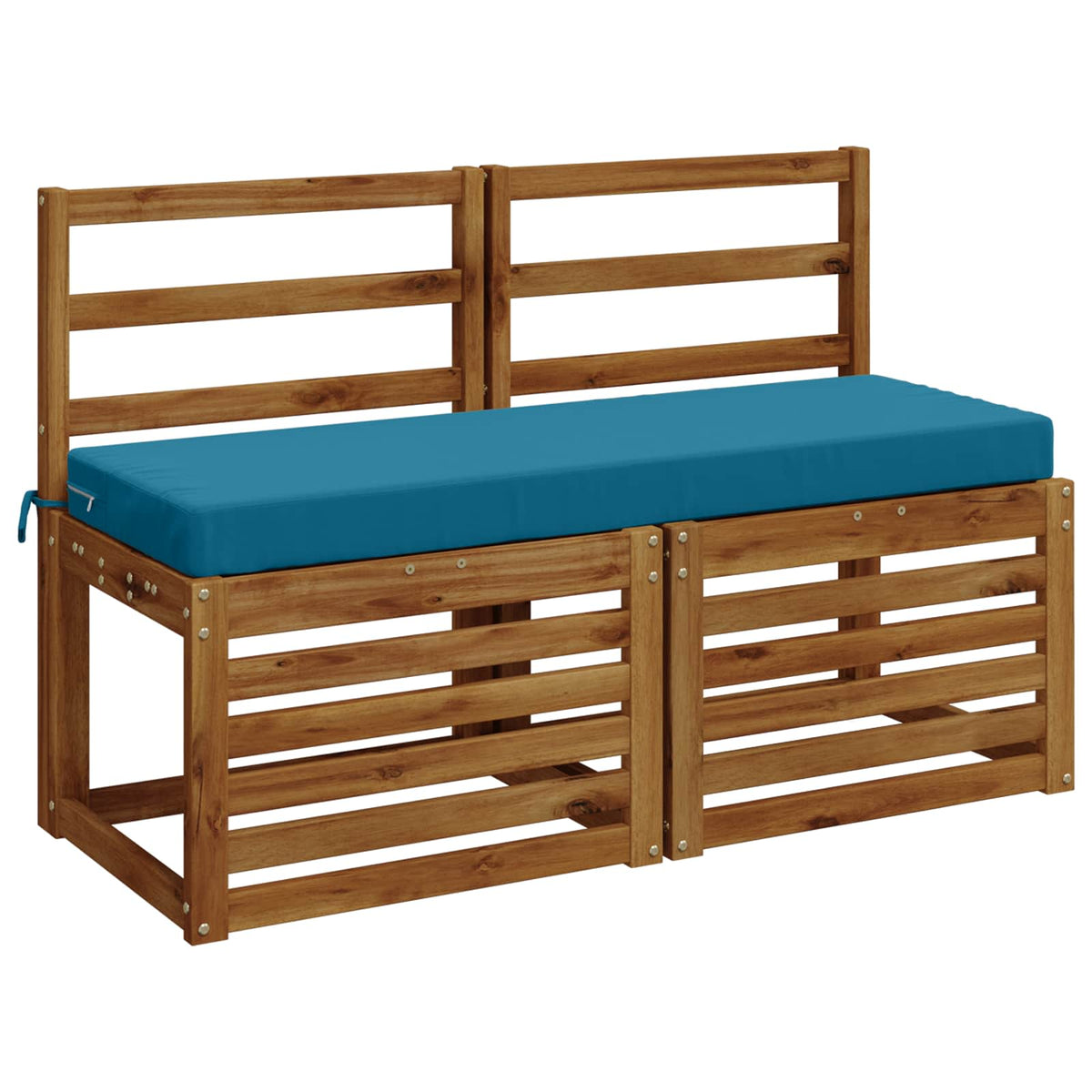 2-Piece Bench Cushions SOEST 2 pcs 100% Polyester Light Blue