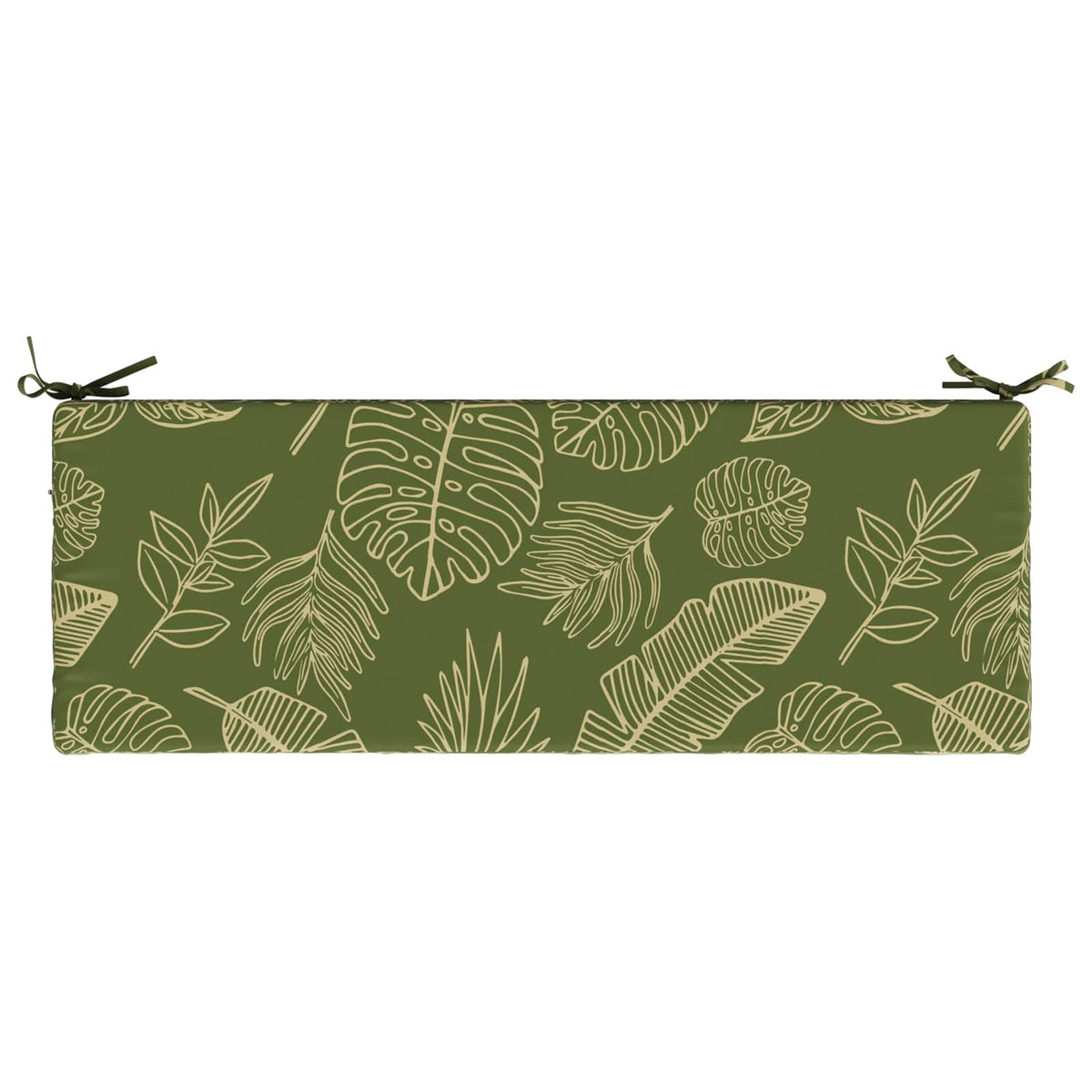 Bench Cushion SOEST 100% Polyester Leaf Design 110 x 40 x 8 cm