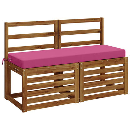 2-Piece Bench Cushions SOEST 2 pcs 100% Polyester Pink