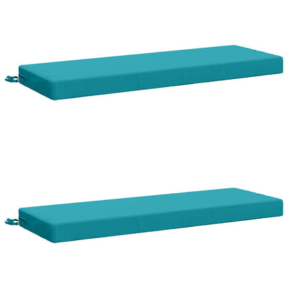 2-Piece Bench Cushions SOEST 2 pcs 100% Polyester Turquoise