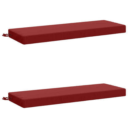 2-Piece Bench Cushions SOEST 2 pcs 100% Polyester Wine Red