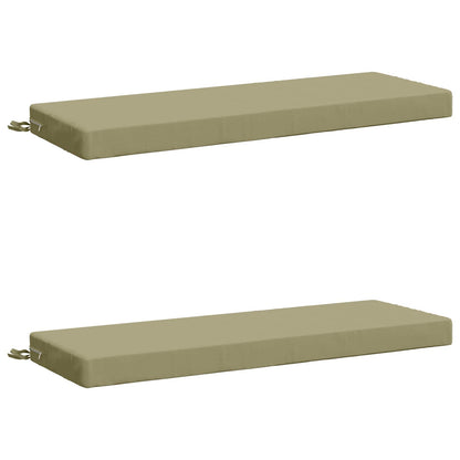 2-Piece Bench Cushions SOEST 2 pcs 100% Polyester Light Green