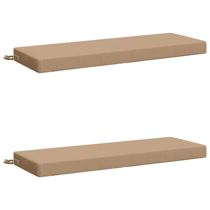 2-Piece Bench Cushions SOEST 2 pcs 100% Polyester Sand