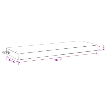 Bench Cushion SOEST 100% Polyester Dark Blue 120 x 40 x 8 cm