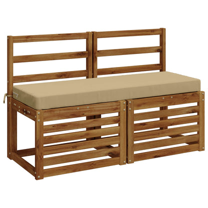 2-Piece Bench Cushions SOEST 2 pcs 100% Polyester Beige