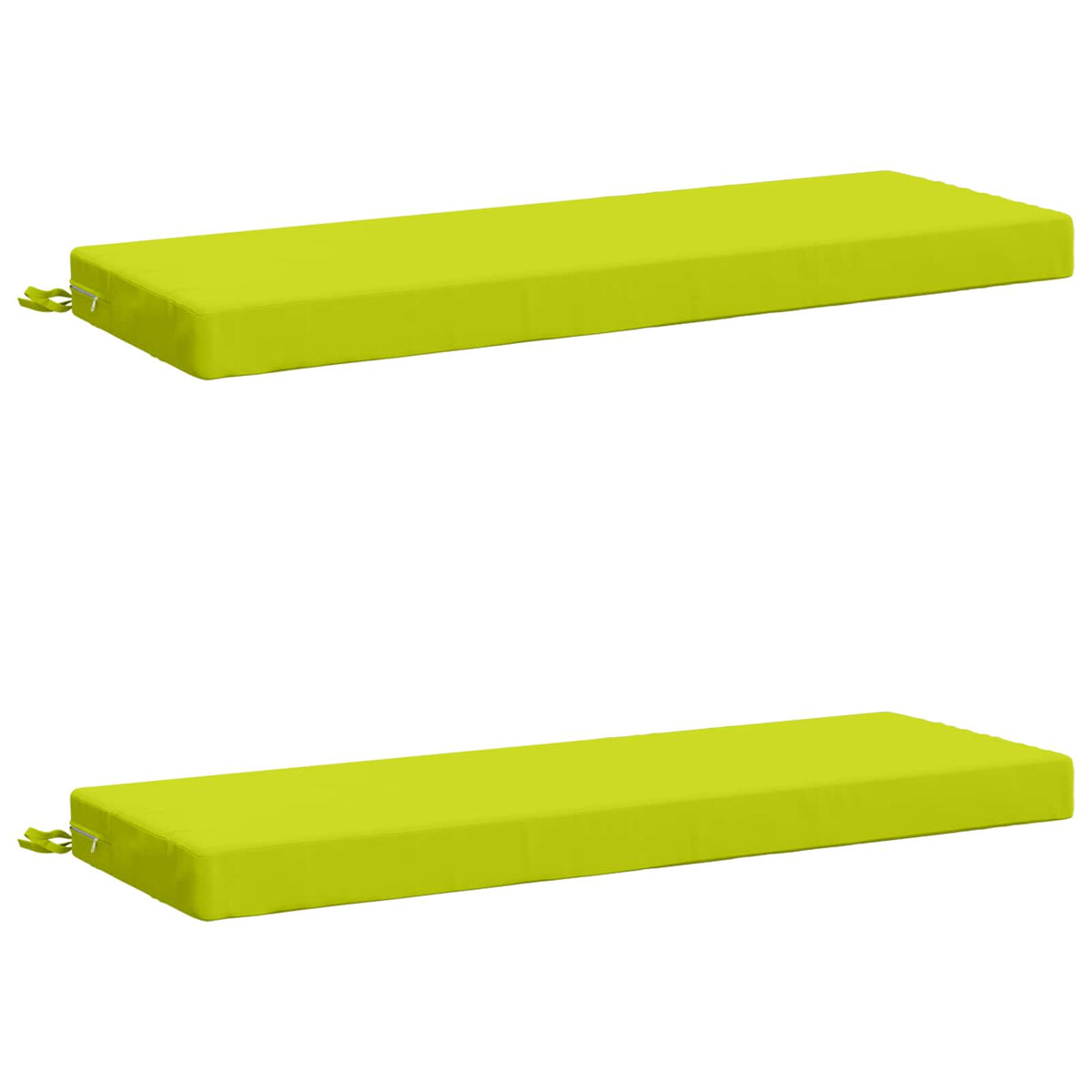 2-Piece Bench Cushions SOEST 2 pcs 100% Polyester Bright Green