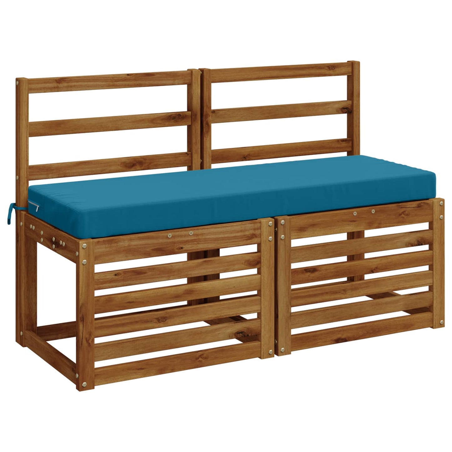 2-Piece Bench Cushions SOEST 2 pcs 100% Polyester Light Blue