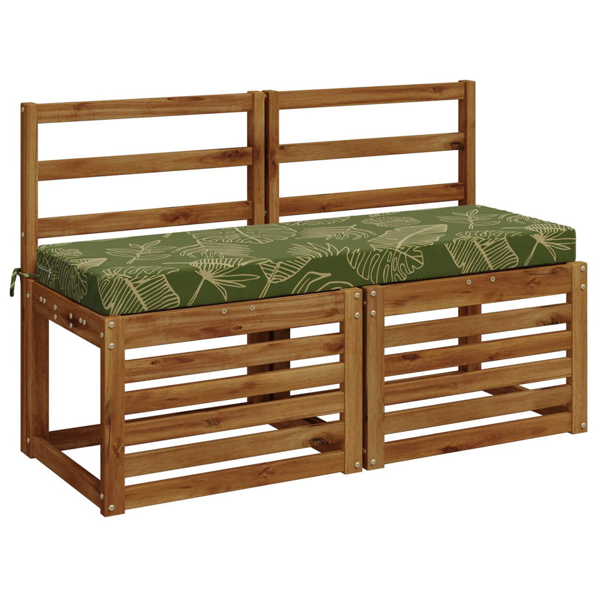 Bench Cushion SOEST 100% Polyester Leaf Design 120 x 40 x 8 cm