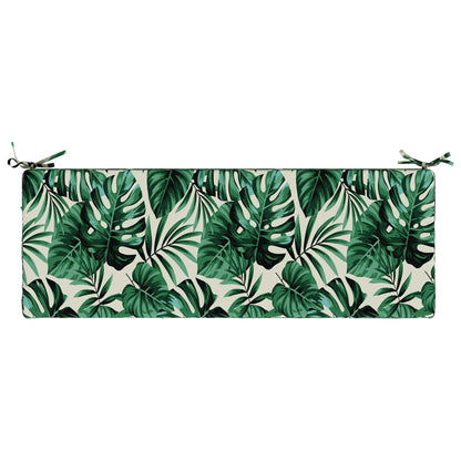 2-Piece Bench Cushions SOEST 2 pcs 100% Polyester Leaf Pattern