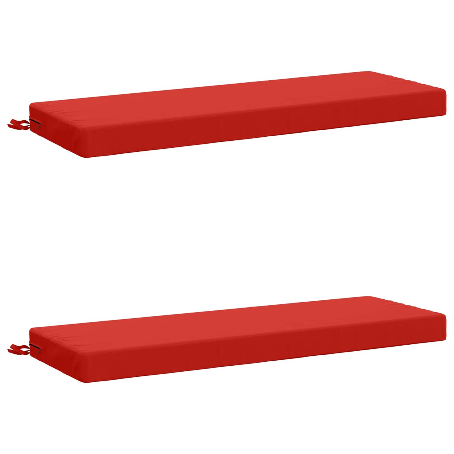 2-Piece Bench Cushions SOEST 2 pcs 100% Polyester Red