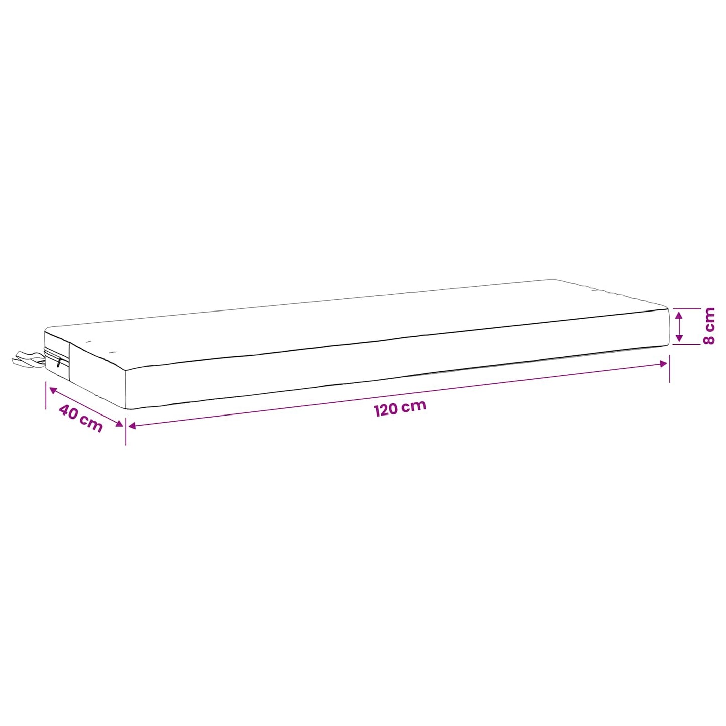 2-Piece Bench Cushions SOEST 2 pcs 100% Polyester Turquoise