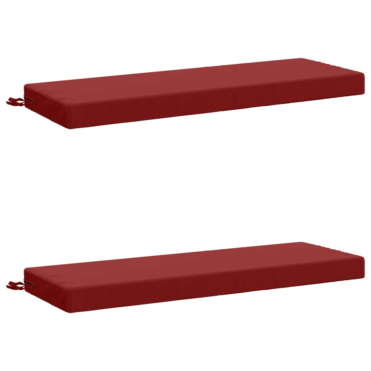 2-Piece Bench Cushions SOEST 2 pcs 100% Polyester Wine Red