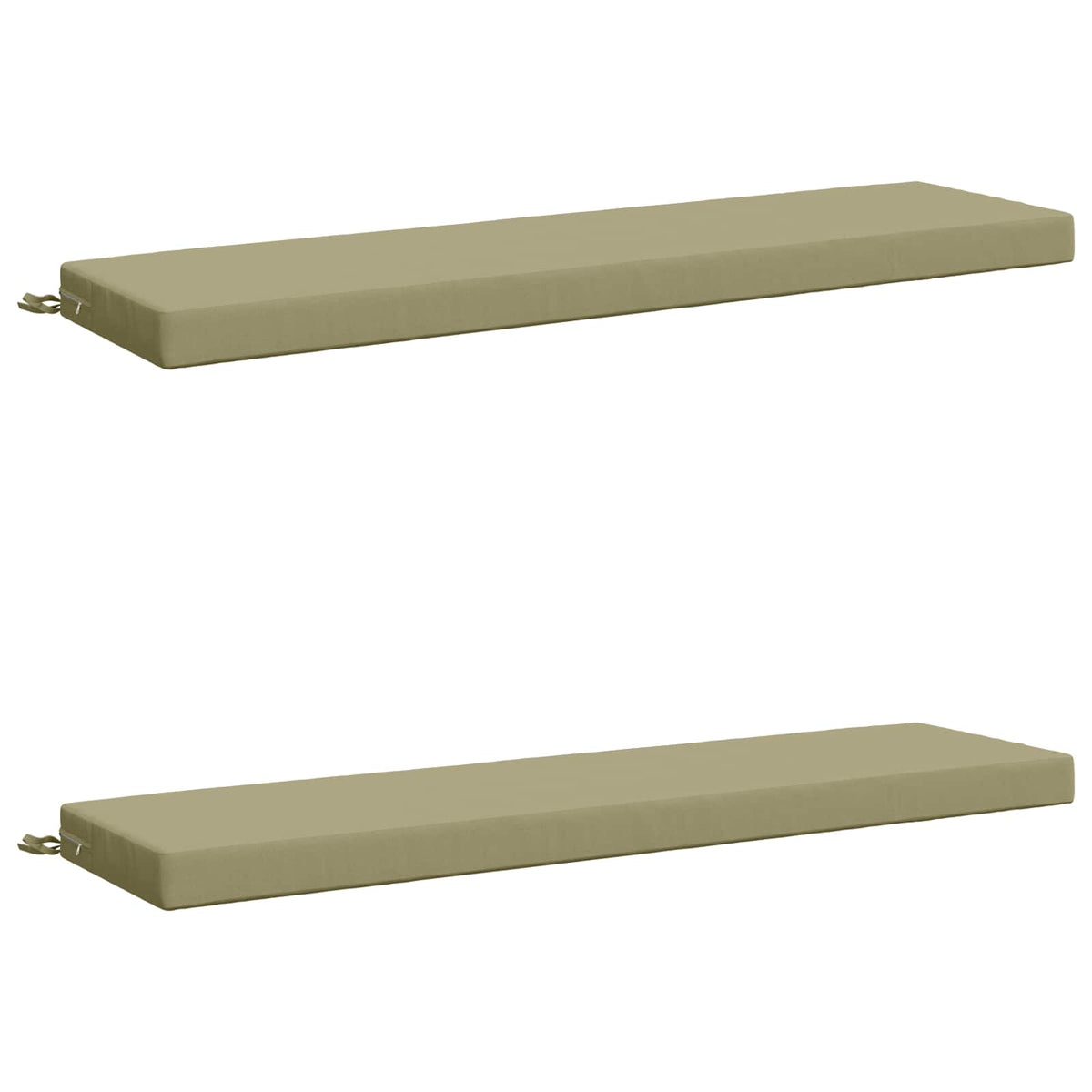 2-Piece Bench Cushions SOEST 2 pcs 100% Polyester Light Green
