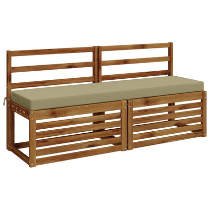 2-Piece Bench Cushions SOEST 2 pcs 100% Polyester Light Green