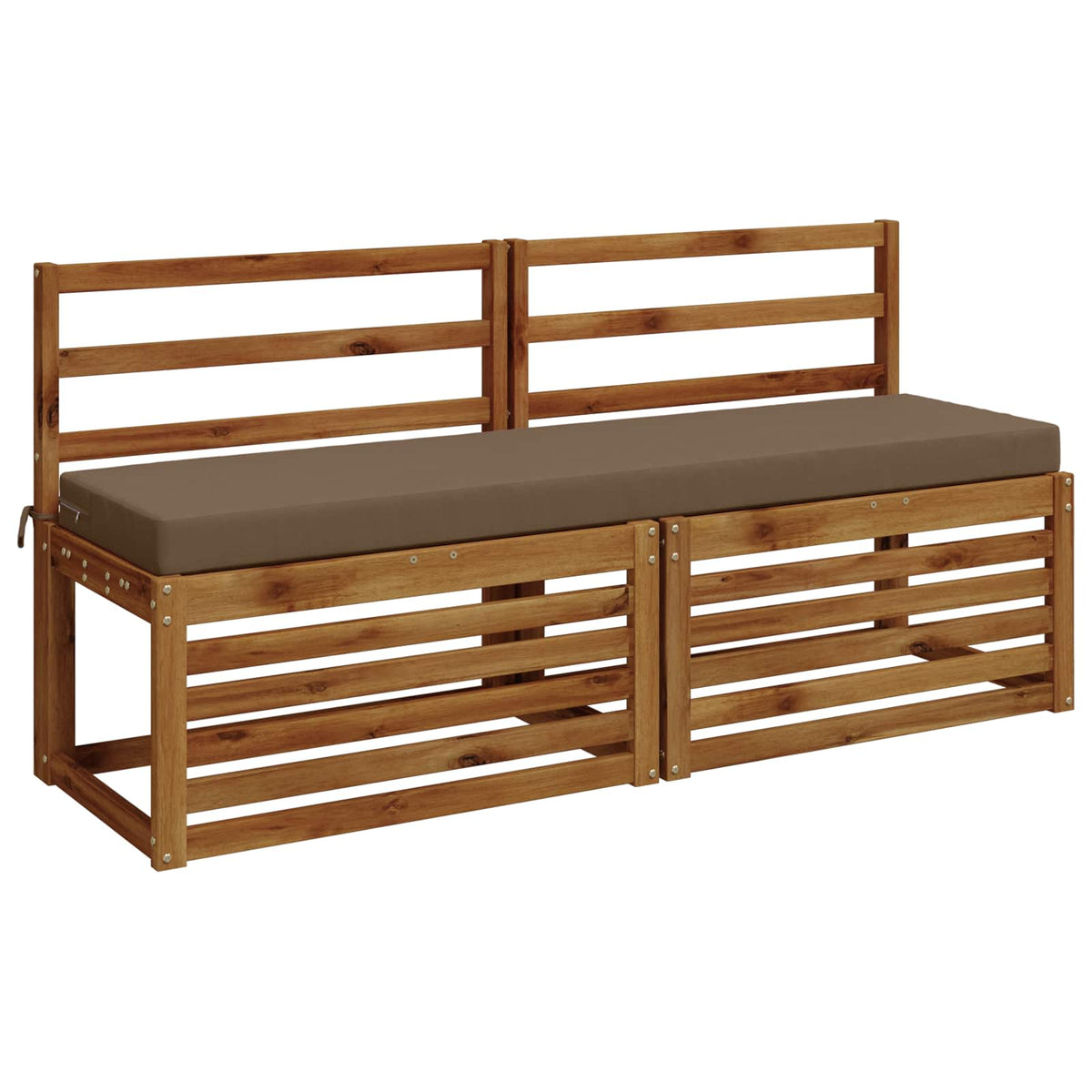 2-Piece Bench Cushions SOEST 2 pcs 100% Polyester Taupe
