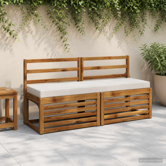 Bench Cushions SOEST 2 pcs 100% Polyester White 140 x 40 x 8 cm