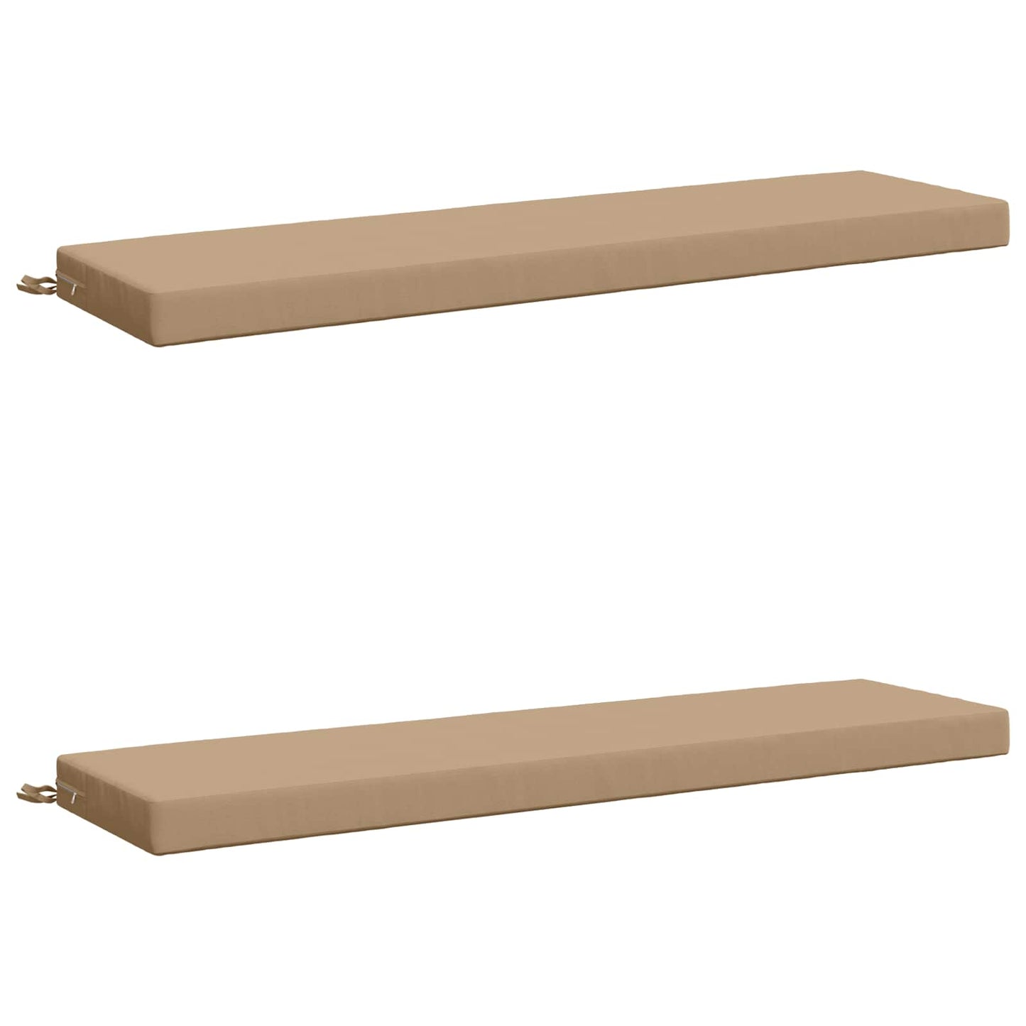 2-Piece Bench Cushions SOEST 2 pcs 100% Polyester Sand