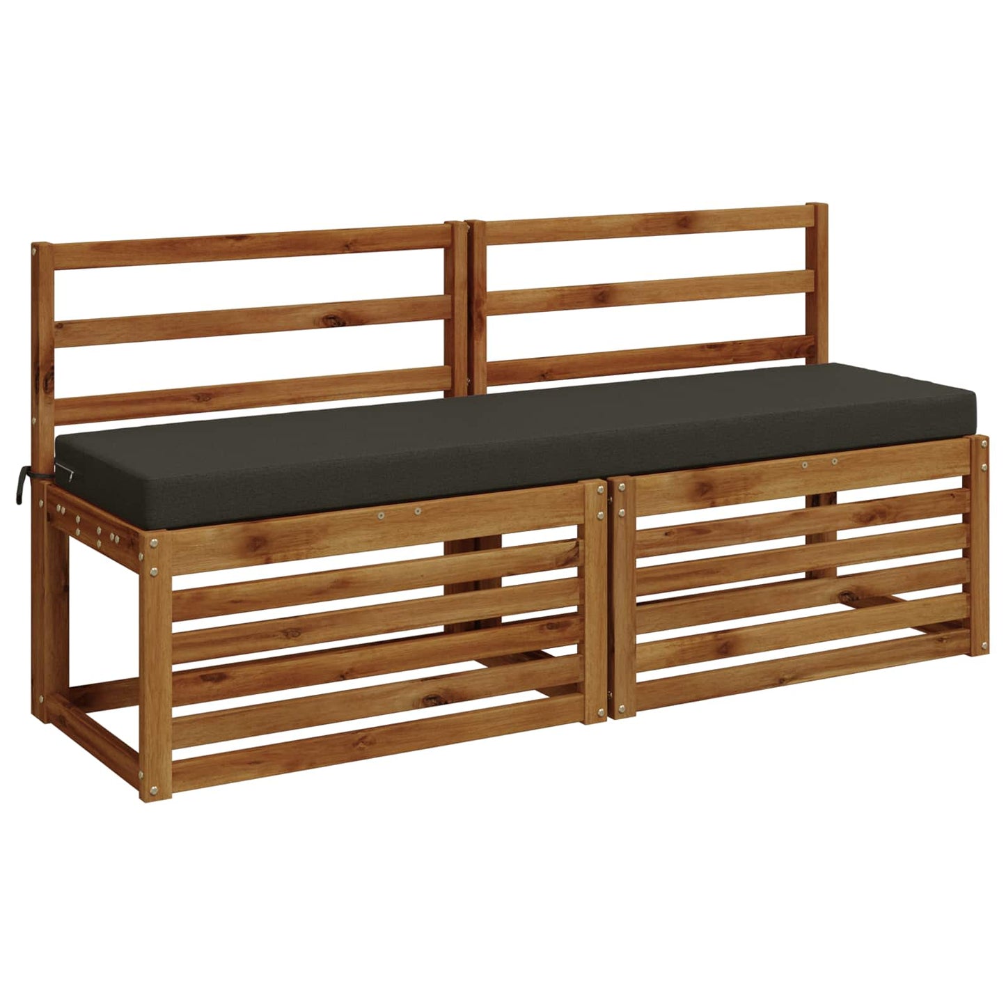 Bench Cushion SOEST 100% Polyester Anthracite 140 x 40 x 8 cm