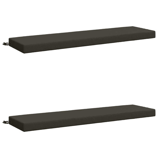 2-Piece Bench Cushions SOEST 2 pcs 100% Polyester Anthracite