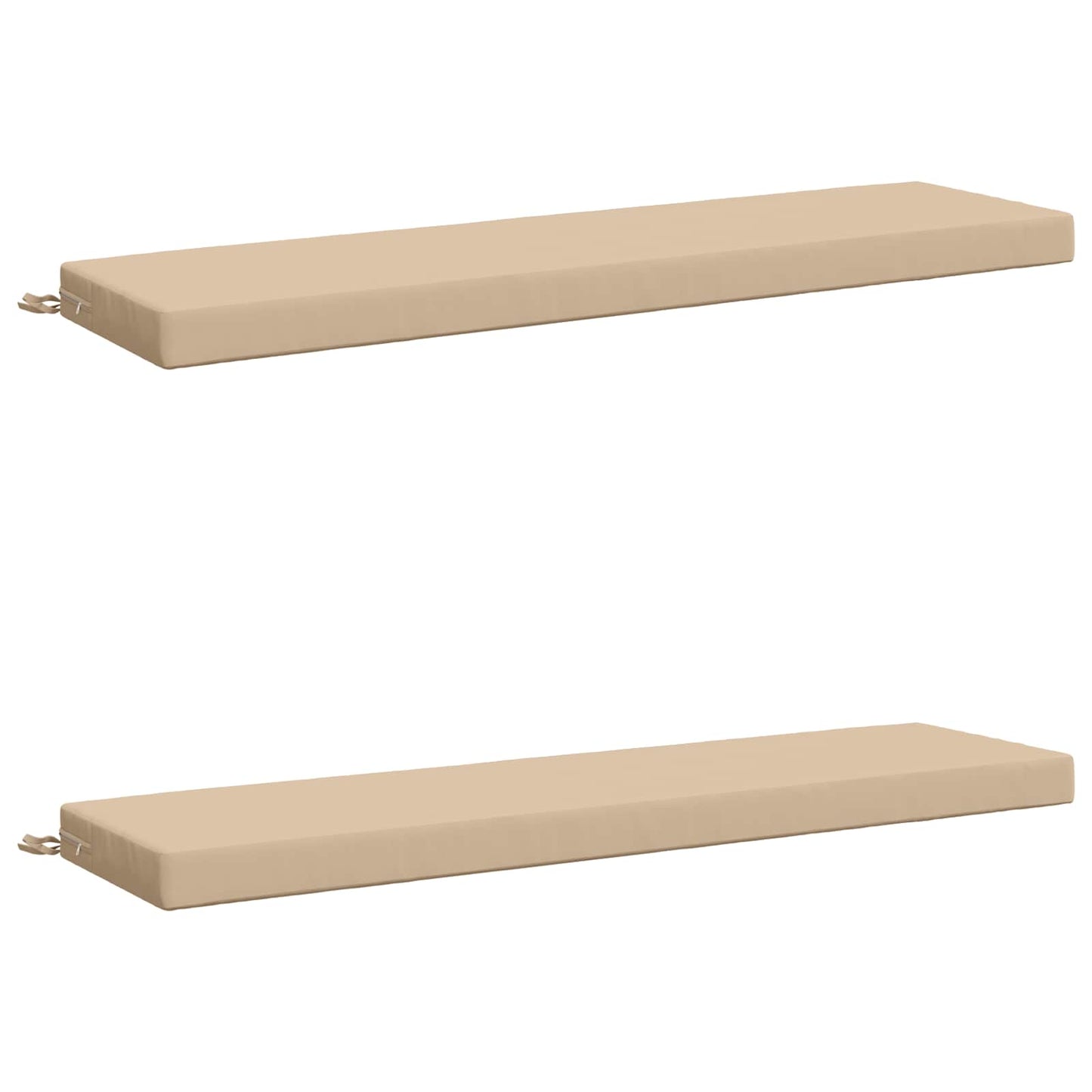 2-Piece Bench Cushions SOEST 2 pcs 100% Polyester Cream