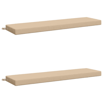 2-Piece Bench Cushions SOEST 2 pcs 100% Polyester Cream