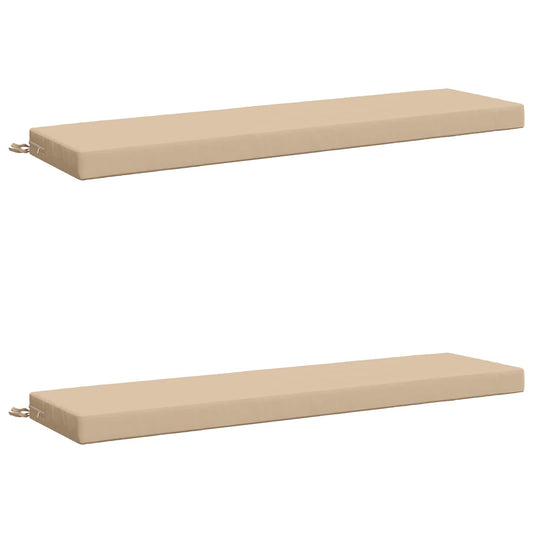 2-Piece Bench Cushions SOEST 2 pcs 100% Polyester Cream