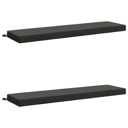2-Piece Bench Cushions SOEST 2 pcs 100% Polyester Anthracite