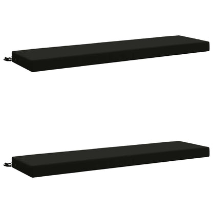 2-Piece Bench Cushions SOEST 2 pcs 100% Polyester Black