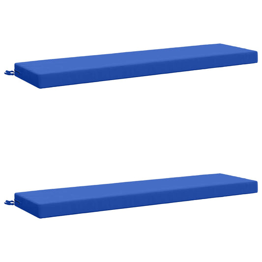 2-Piece Bench Cushions SOEST 2 pcs 100% Polyester Royal Blue