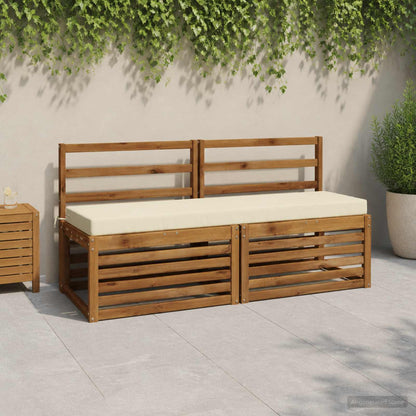 2-Piece Bench Cushions SOEST 2 pcs 100% Polyester Cream