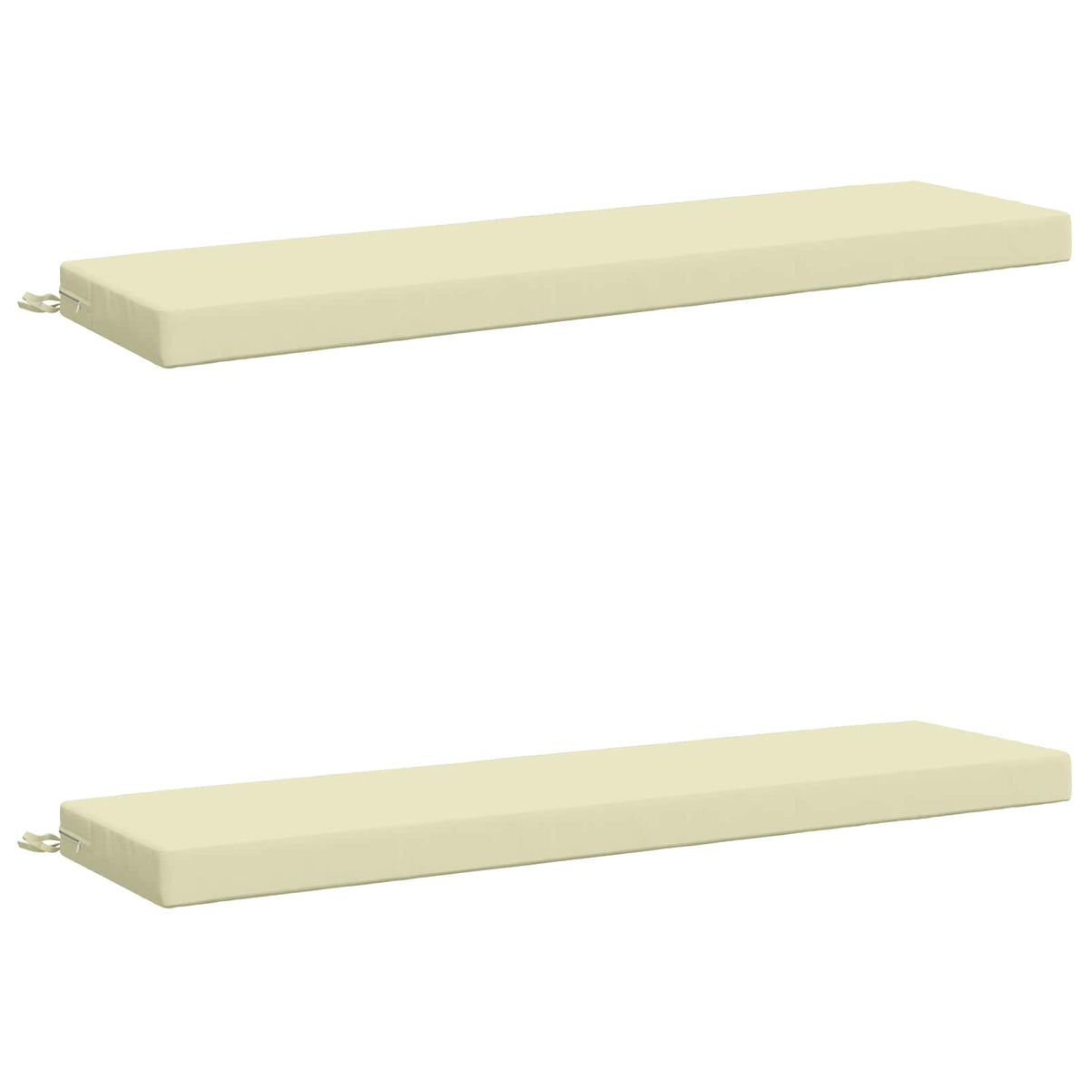 2-Piece Bench Cushions SOEST 2 pcs 100% Polyester Cream