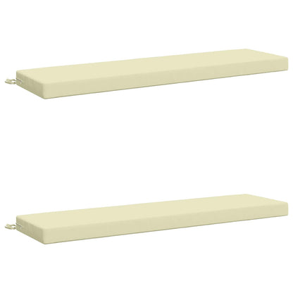 2-Piece Bench Cushions SOEST 2 pcs 100% Polyester Cream