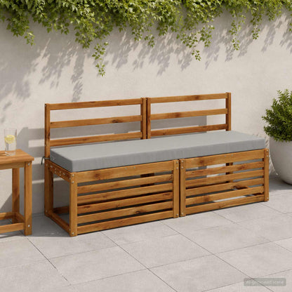 Bench Cushion SOEST 100% Polyester Grey 150 x 40 x 8 cm