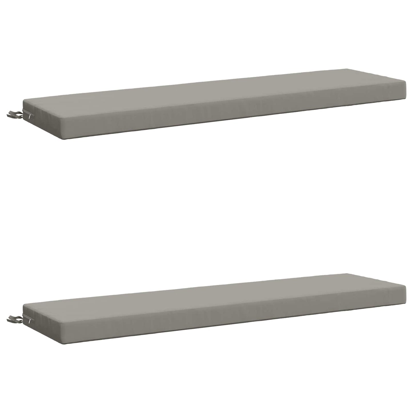 2-Piece Bench Cushions SOEST 2 pcs 100% Polyester Grey