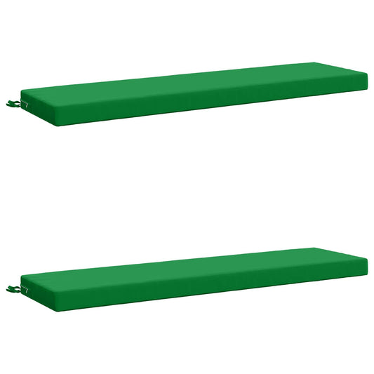 2-Piece Bench Cushions SOEST 2 pcs 100% Polyester Green