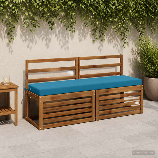 Bench Cushion SOEST 100% Polyester Light Blue 140 x 40 x 8 cm