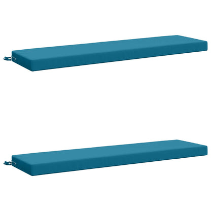 2-Piece Bench Cushions SOEST 2 pcs 100% Polyester Light Blue
