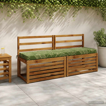 Bench Cushion SOEST 100% Polyester Leaf Design 160 x 40 x 8 cm