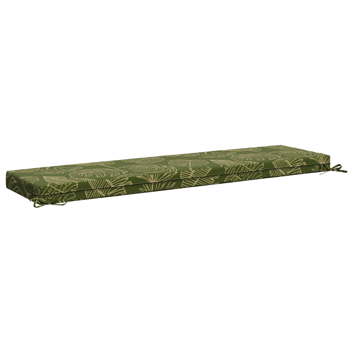 Bench Cushion SOEST 100% Polyester Leaf Design 140 x 40 x 8 cm