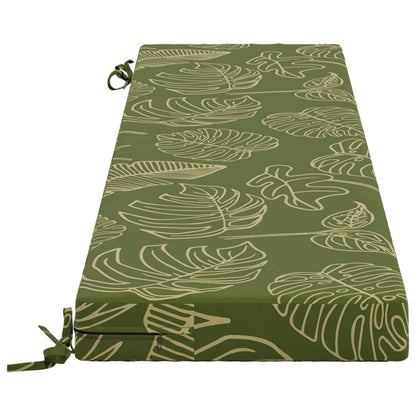 Bench Cushion SOEST 100% Polyester Leaf Design 140 x 40 x 8 cm