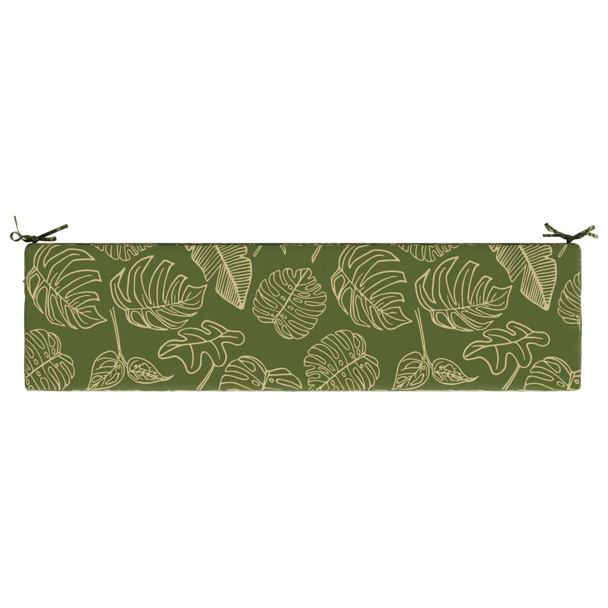 Bench Cushion SOEST 100% Polyester Leaf Design 140 x 40 x 8 cm