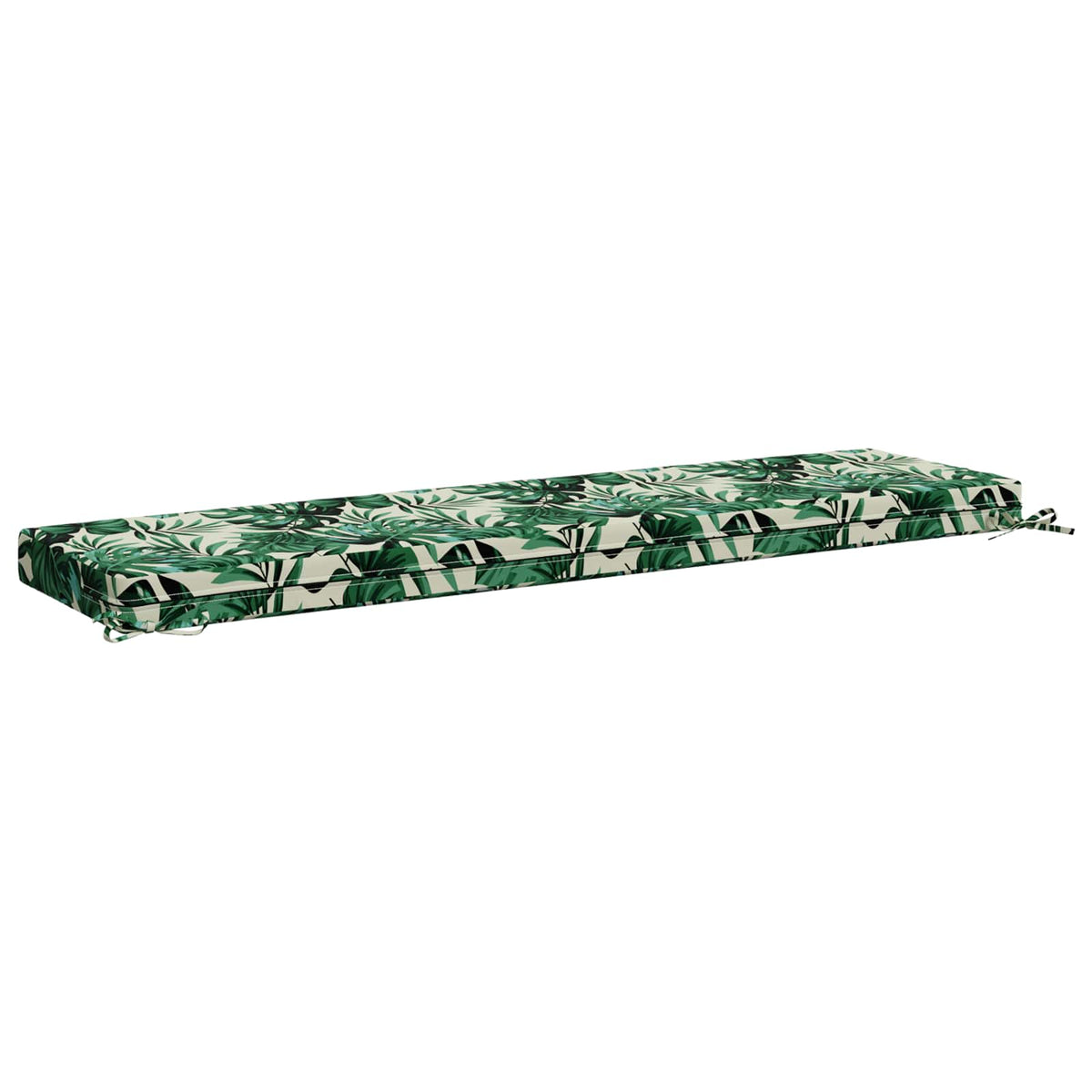 Bench Cushion SOEST 100% Polyester Leaf Pattern 140 x 40 x 8 cm