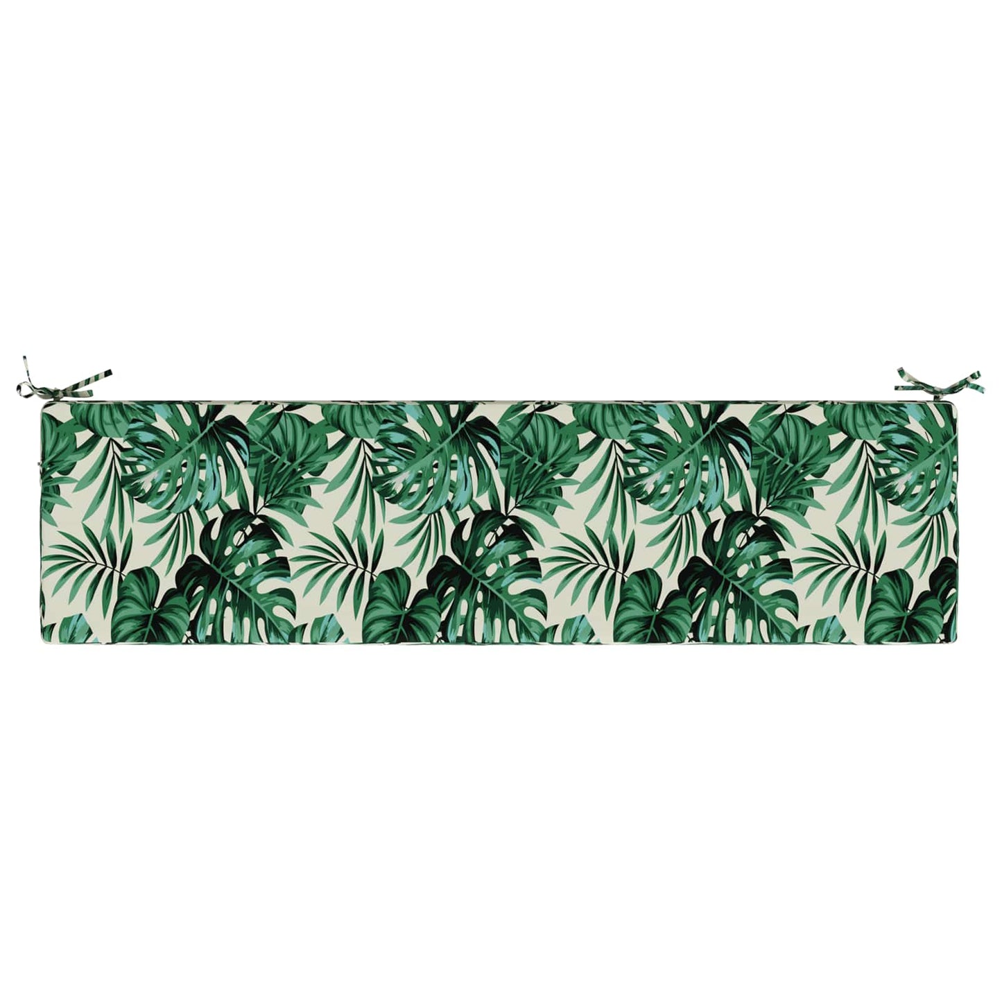 Bench Cushion SOEST 100% Polyester Leaf Pattern 140 x 40 x 8 cm
