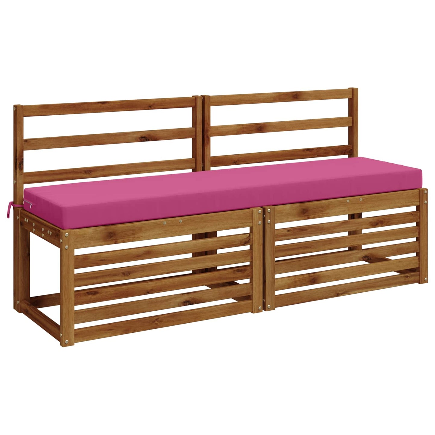 2-Piece Bench Cushions SOEST 2 pcs 100% Polyester Pink