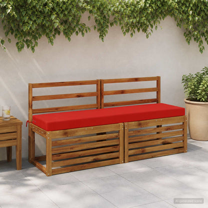 2-Piece Bench Cushions SOEST 2 pcs 100% Polyester Red