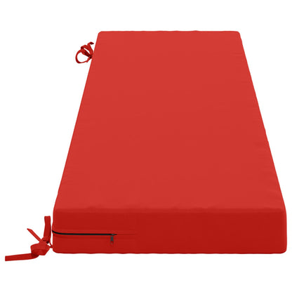 Bench Cushion SOEST 100% Polyester Red 140 x 40 x 8 cm
