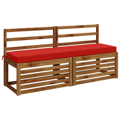 2-Piece Bench Cushions SOEST 2 pcs 100% Polyester Red