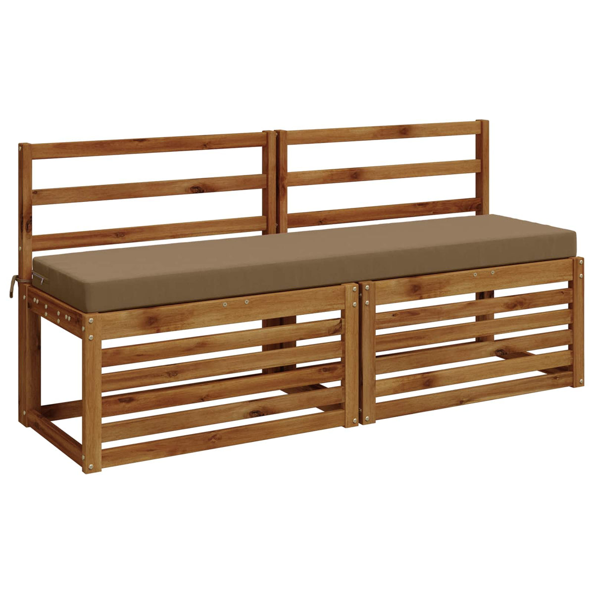 2-Piece Bench Cushions SOEST 2 pcs 100% Polyester Taupe